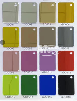 Fogli di specchiera acrilica di vetro oro Plexiglass Fogli di specchiere adesivi
