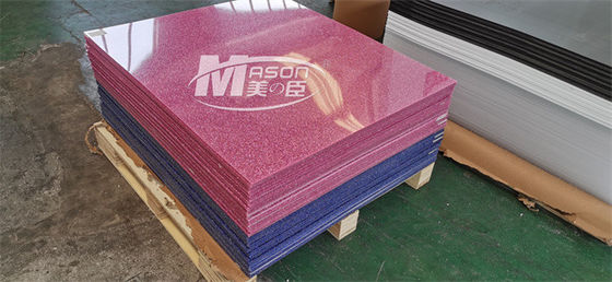 La plastica blu di scintillio del perspex dell'oro variopinto di rosa riveste 25mm