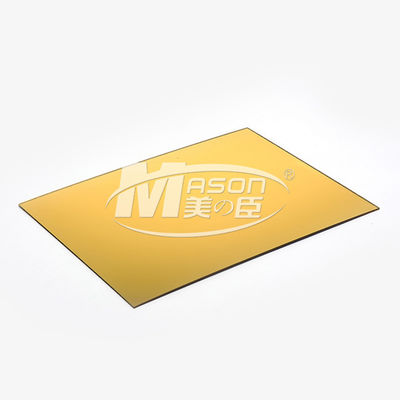 nastro di 2mm 3mm 5mm e strato acrilico 1220x2440mm dello specchio dorato