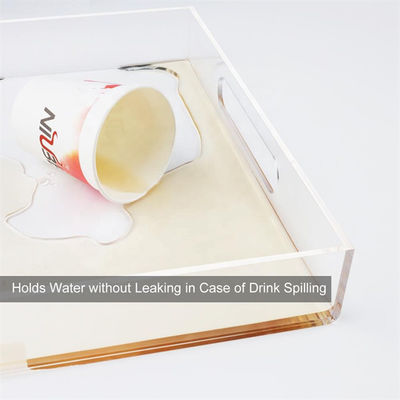Perspex acrilico Tray With Handles di chiaro montaggio acrilico su ordinazione del plexiglass