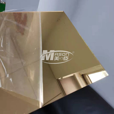 Strato acrilico 2mm dell'oro dello specchio di plastica flessibile lucido alto dell'argento 2.5mm