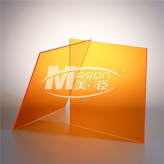 plexiglass di plastica del foglio del perspex di 3mm di strato del perspex arancio acrilico di taglio
