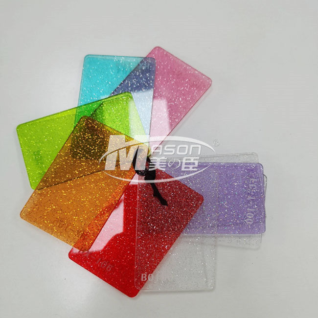 strato acrilico di scintillio blu giallo rosso variopinto 1220x2440 di 3mm per il mestiere decorativo